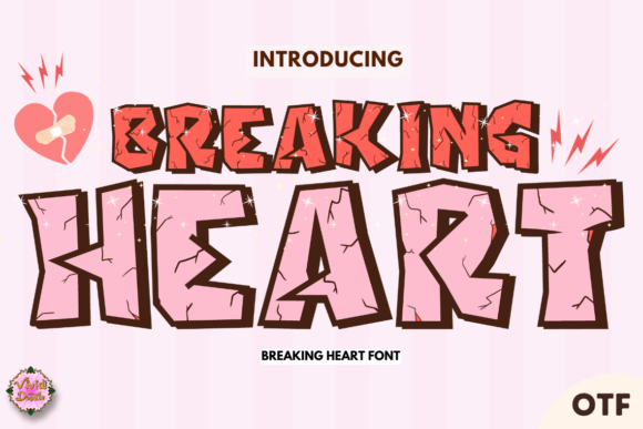 Breaking Heart Font: A Handwritten Typeface for Emotional Editorial Design