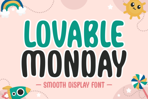 Lovable Monday: A Playful Display Font for Joyful Brand Designs