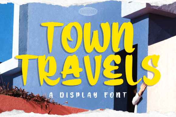 Town Travels: A Bold Display Font for Modern Web Design Projects
