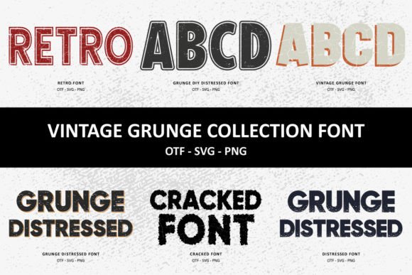 Vintage Grunge Collection: A Bold Display Font for Authentic Branding