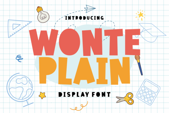 Wonte Plain: A Quirky Display Font for Crafters & Product Makers